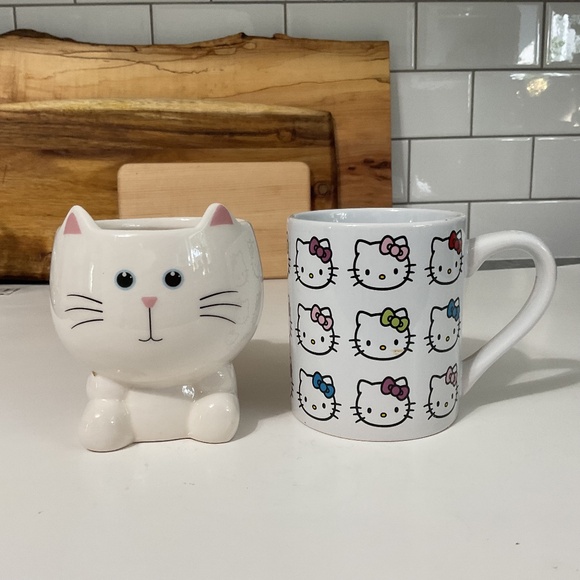 Sanrio Other - Hello Kitty Mug & Whimsical Cupboard by 10 Strawberry Street  White Cat Mug